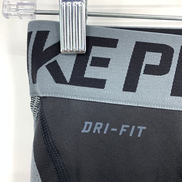 Nike Pro Combat Base Layer Training Shorts Mens Size Large Black Gray Fitted - Picture 6 of 8